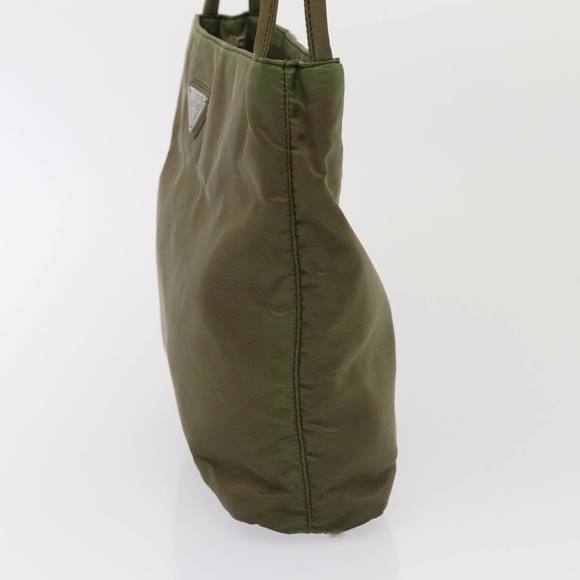 PRADA Hand Bag Nylon Khaki Auth cl841 - Picture 3 of 16